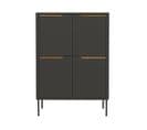 Buffet Haut En Bois 4 Portes H128cm