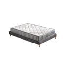 Ensemble 160x200cm, Matelas Mousse Accueil Latex + Sommier Tissu Gris