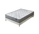 Ensemble 140x200cm, Matelas Mousse Accueil Latex + Sommier Tissu Blanc