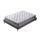 Ensemble Matelas Ressorts + Sommier 180x200cm, Essem 25cm D’épaisseur Et Sommier Tissu Gris