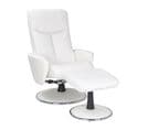 Fauteuil De Relaxation Manuel - Nephos - Cuir Blanc