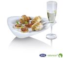 Assiette Triangulaire Avec Porte-verre Finger Food 26,8x25,7 Cm - Lot De 200 - Sdg