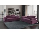 Canapé 2,5 places TORINO tissu velvet violet