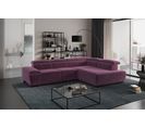 Canapé d'angle droit TORINO tissu velvet violet