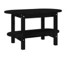 Table Basse Noir 80x45x45 Cm Bois Massif De Pin