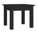 Table Basse Noir 35x35x30 Cm Bois Massif De Pin