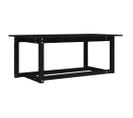 Table Basse Noir 110x55x45 Cm Bois Massif De Pin