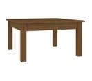 Table Basse Marron Miel 55x55x30 Cm Bois Massif De Pin