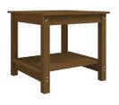 Table Basse Marron Miel 50x50x45 Cm Bois Massif De Pin