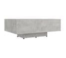 Table Basse Gris Béton 85x55x31 Cm Aggloméré