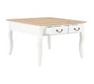 Table Basse Blanc 80 X 80 X 50 Cm Bois