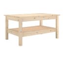 Table Basse 80x50x40 Cm Bois Massif De Pin