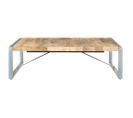 Table Basse 140x140x40 Cm Bois De Manguier Brut