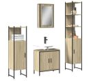 Ensemble De Meubles De Salle De Bain 4 Pièces Chêne Sonoma