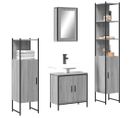 Ensemble De Meubles De Salle De Bain 4 Pièces Sonoma Gris