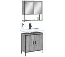 Ensemble De Meubles De Salle De Bain 2 Pièces Sonoma Gris