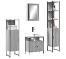 Ensemble De Meubles De Salle De Bain 4 Pièces Sonoma Gris