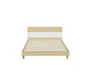 Lit 2 Places En Bois 160x200cm Avec Sommier Minimaliste Hanks