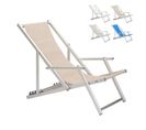 Chaise Pliante Longue Avec Accoudoirs Plage Jardin Camping Mira