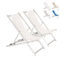 Lot De 2 Chaises Longue Pliante Réglable Pour Plage Et Camping Cove