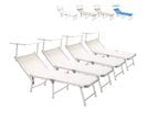 Lot De 4 Bain De Soleil Jardin Transat Piscine Pliant Moderne Maliss