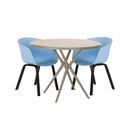 Table Ronde 80cm + 2 Chaises Intérieur Et Extérieur Modernes Child