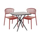 Ensemble 2 Chaises Et 1 Table Carrée 70x70cm Restaurants Bars Redzepi