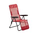 Chaise Longue De Plage Et Jardin Pliable Avec Accoudoirs Acier Lazio