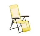 Chaise Longue De Plage Et Jardin Pliable Avec Accoudoirs Acier Lazio