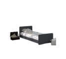 Pack Lit Avec Matelas Spike   Anthracite 90x190 Cm