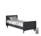 Pack Lit Avec Pieds Et Matelas Spike   Anthracite 90x190 Cm