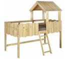 Lit Cabane Donnie   Bois Naturel 90x190 Cm