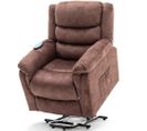 Fauteuil De Massage Électrique Avec Fonction Chauffante Et Vibration - Marron