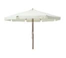 Parasol Avec Mât En Bois 330 Cm Blanc Sable