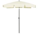 Parasol De Plage Jaune Sable 180x120 Cm