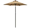 Parasol Avec Lumières LED Taupe 200x211 Cm Aluminium