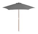 Parasol D'extérieur Avec Mât En Bois 270 Cm Anthracite