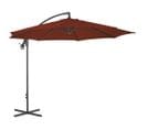 Parasol Déporté Avec Mât En Acier 300 Cm Terre Cuite