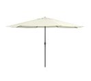 Parasol D'extérieur Avec Mât En Métal 400 Cm Blanc Sable