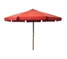 Parasol Avec Mât En Bois 330 Cm Terre Cuite