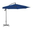 Parasol Déporté Avec Mât En Acier 300 Cm Bleu Azuré