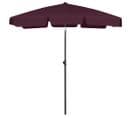 Parasol De Plage Rouge Bordeaux 180x120 Cm