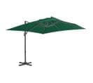 Parasol Déporté Avec Mât En Aluminium Vert 300x300 Cm