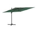 Parasol Déporté Avec Mât En Aluminium Vert 300x300 Cm