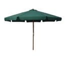 Parasol Avec Mât En Bois 330 Cm Vert