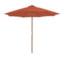 Parasol D'extérieur Avec Mât En Bois 300 Cm Terre Cuite