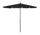 Parasol De Jardin Avec Mât 210x140 Cm Noir