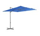 Parasol Déporté Avec Mât En Acier Bleu Azuré 250x250 Cm