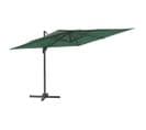 Parasol Déporté Avec Mât En Aluminium Vert 400x300 Cm