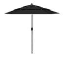 Parasol à 3 Niveaux Avec Mât En Aluminium Noir 2,5 M